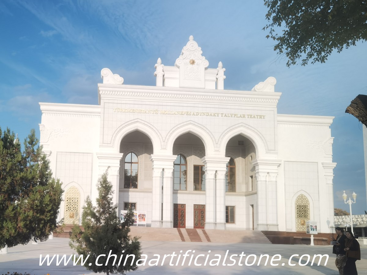 Vietnam Crystal White marble wall cladding project Vietnam Crystal White marble wall cladding project