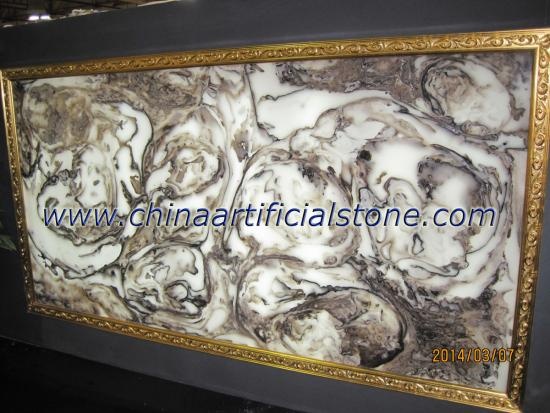 Artificial Faux Brown Onyx Sheet Backlit Wall Panel